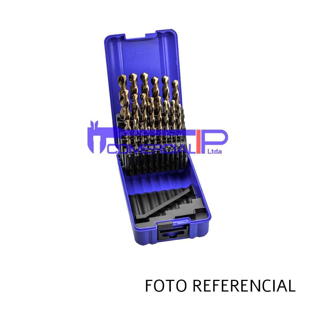 SET DE BROCAS SET BROCAS CIL. D-1.0-13.0MMX0.5MM 25PZAS HSS-CO IZAR - Imagen 1